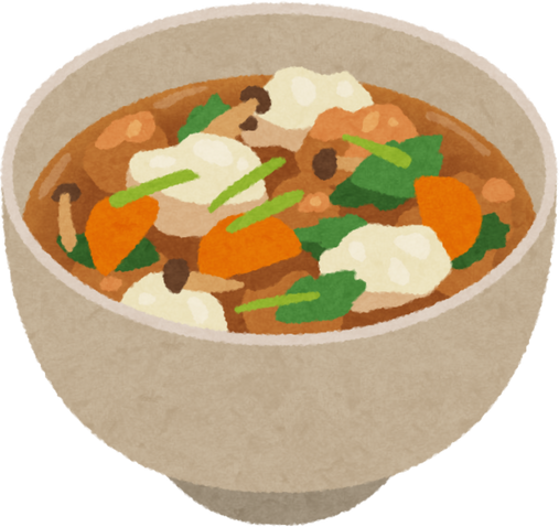 Illustration of Suitedon Japanese Dumpling Soup